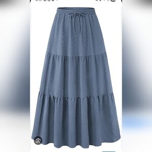 BlevonH Chic A-Line Blue Skirt Large New